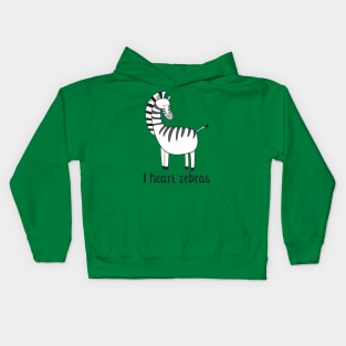 I Love Zebras- Cute Zebra Gift Kids Hoodie